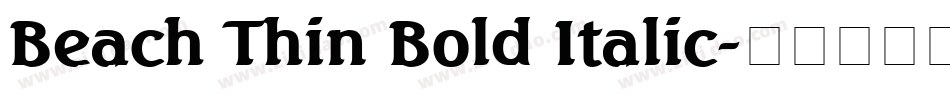 Beach Thin Bold Italic字体转换